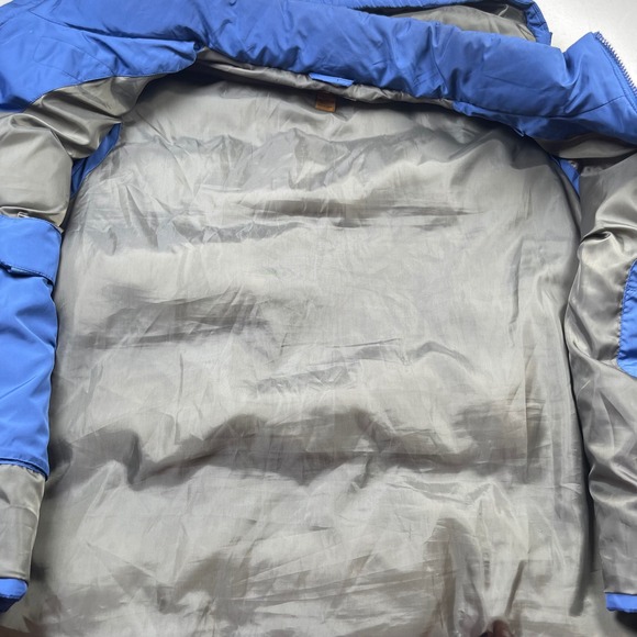 St Johns Bay Mens Big Tall 3XT 3XG Blue Puffer Vest Hooded Full Zip Pockets - Picture 7 of 11